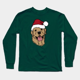 Santa Yellow Labrador Long Sleeve T-Shirt